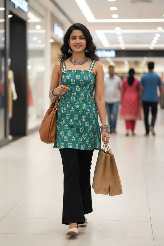 Neelima Cowrie Strap Kurti