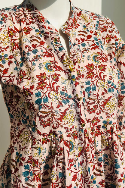 Gulbagh Cotton Peplum Top