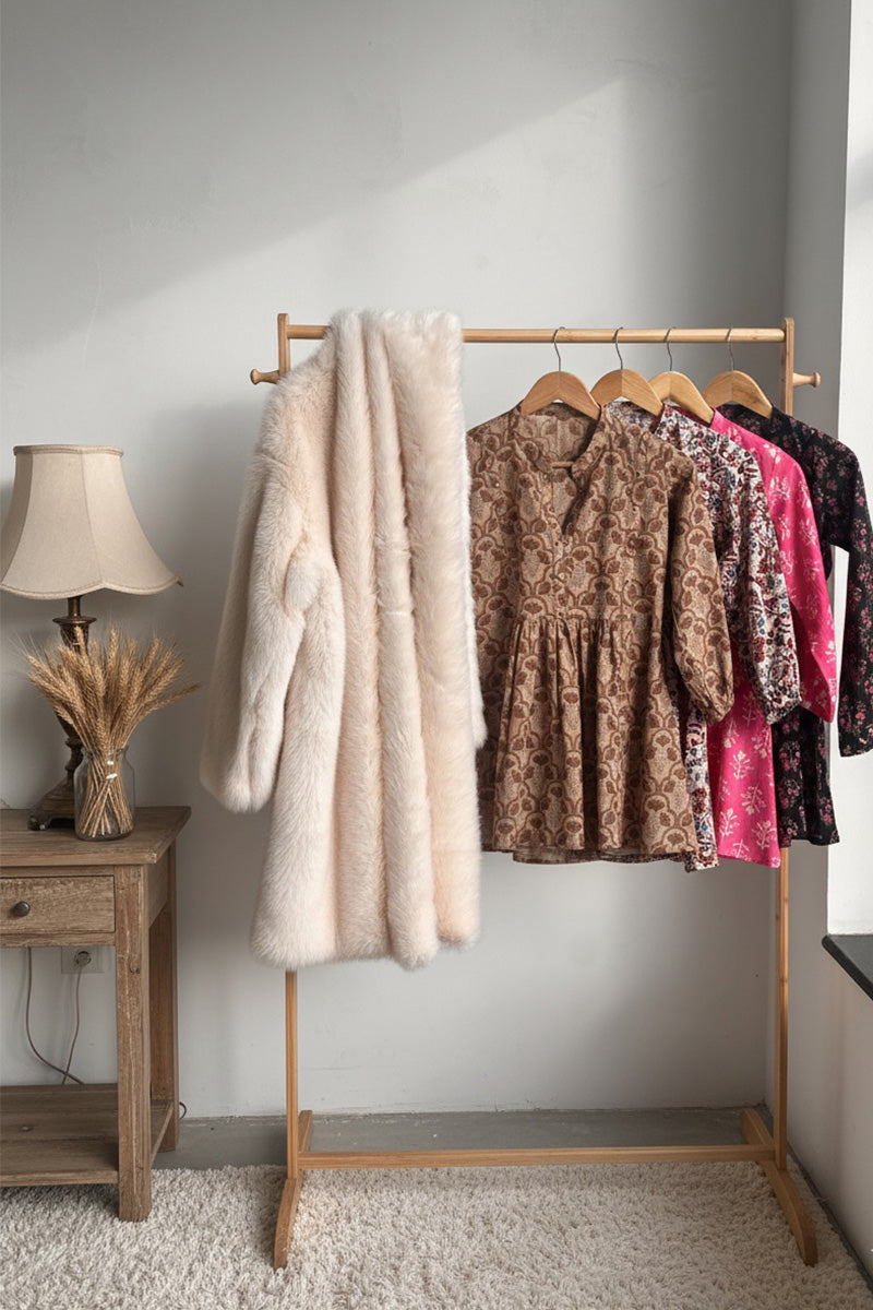 Gulmohar Pink Block Print Peplum Kurti