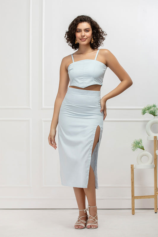 Winter Dew Customisable Crop Top & Skirt Coord Set