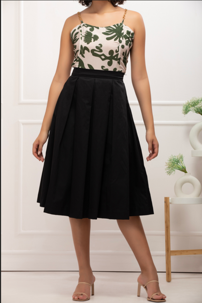 Luna Black Box Pleated Skirt