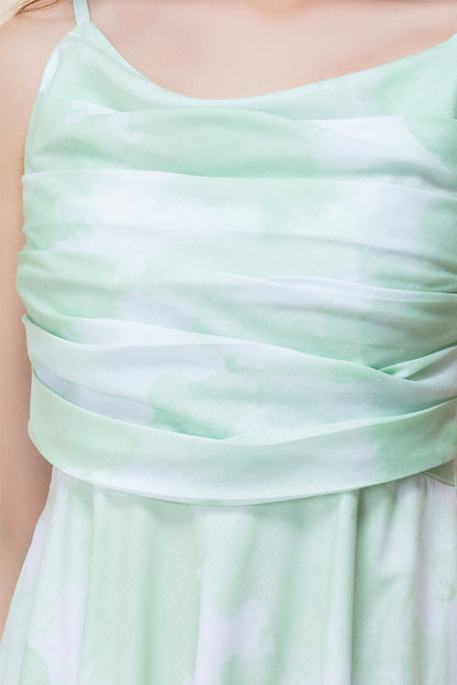 Minty Mist Tie-Dye Midi Dress