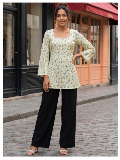 Sage Meadow Tie-Up Short Kurti