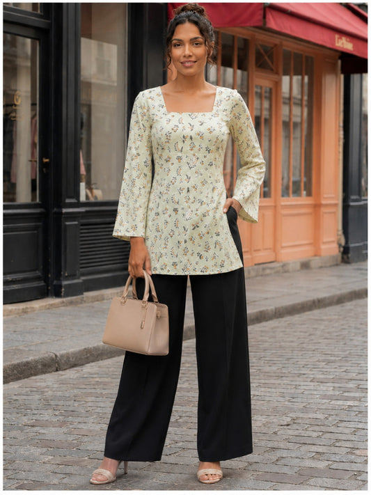 Sage Meadow Tie-Up Short Kurti