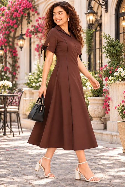 Cocoa Charm Midi Dress